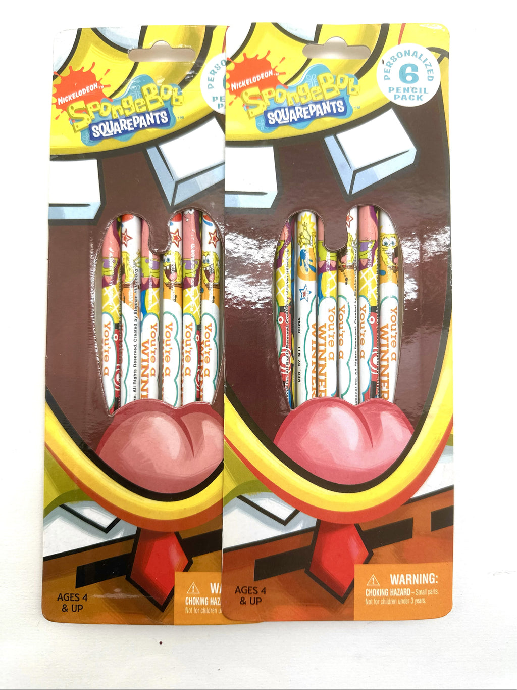 12 pcs Spongebob Squarepants Pencils - Spongebob and Patrick Wooden Pencils