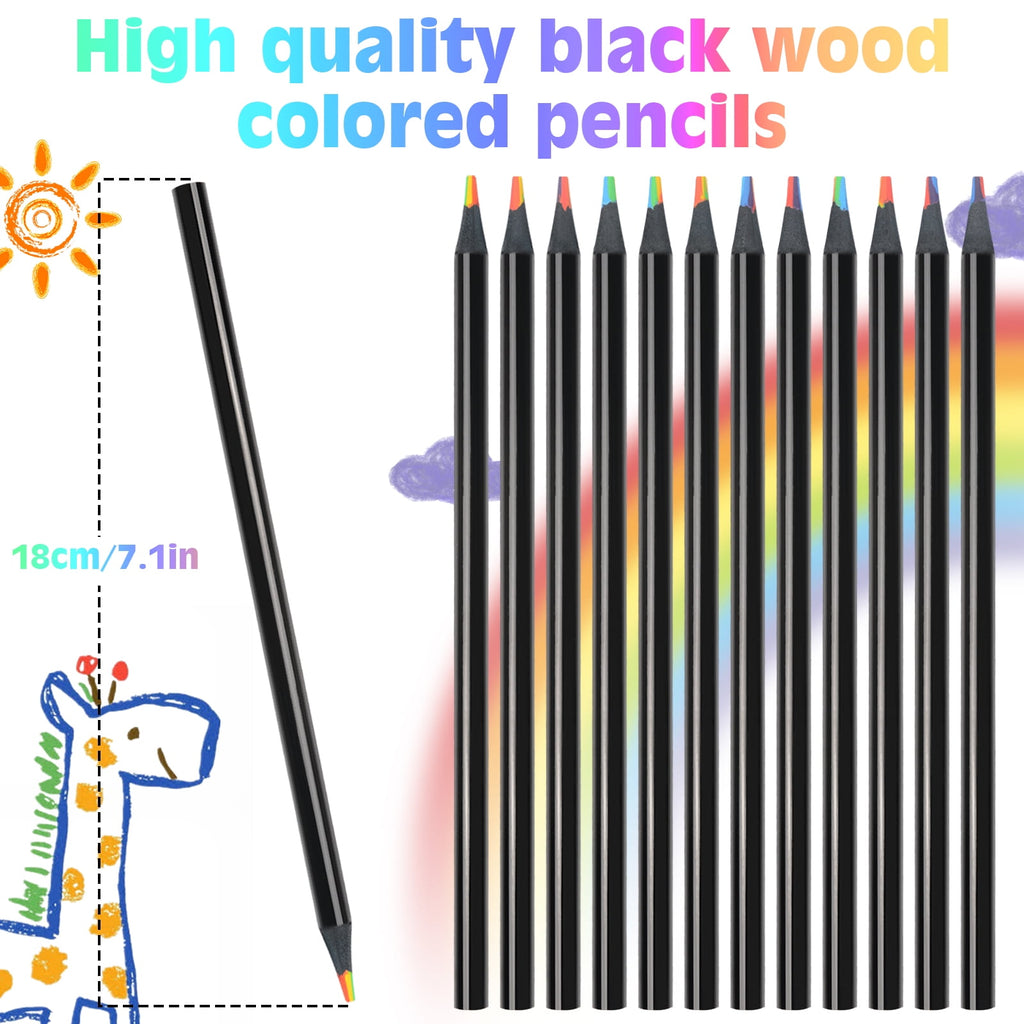 Nsxsu Rainbow Colored Pencils (12 Count)