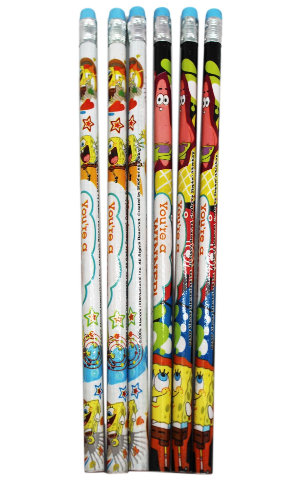 12 pcs Spongebob Squarepants Pencils - Spongebob and Patrick Wooden Pencils