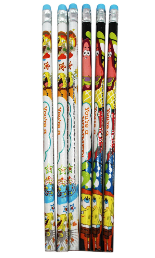 12 pcs Spongebob Squarepants Pencils - Spongebob and Patrick Wooden Pencils