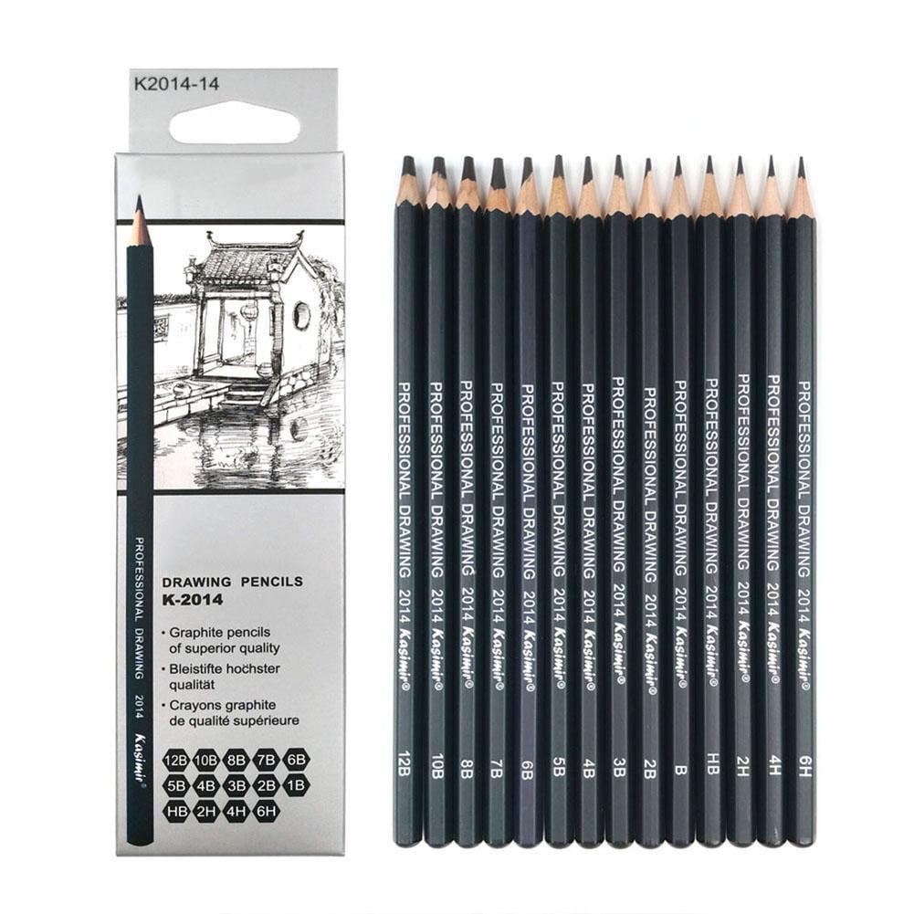 14pcs/set Wood Black Sketch Pencil Pencil Art Graphite Shading For Drawing Supplies Lead Sketch Black Art Pencils