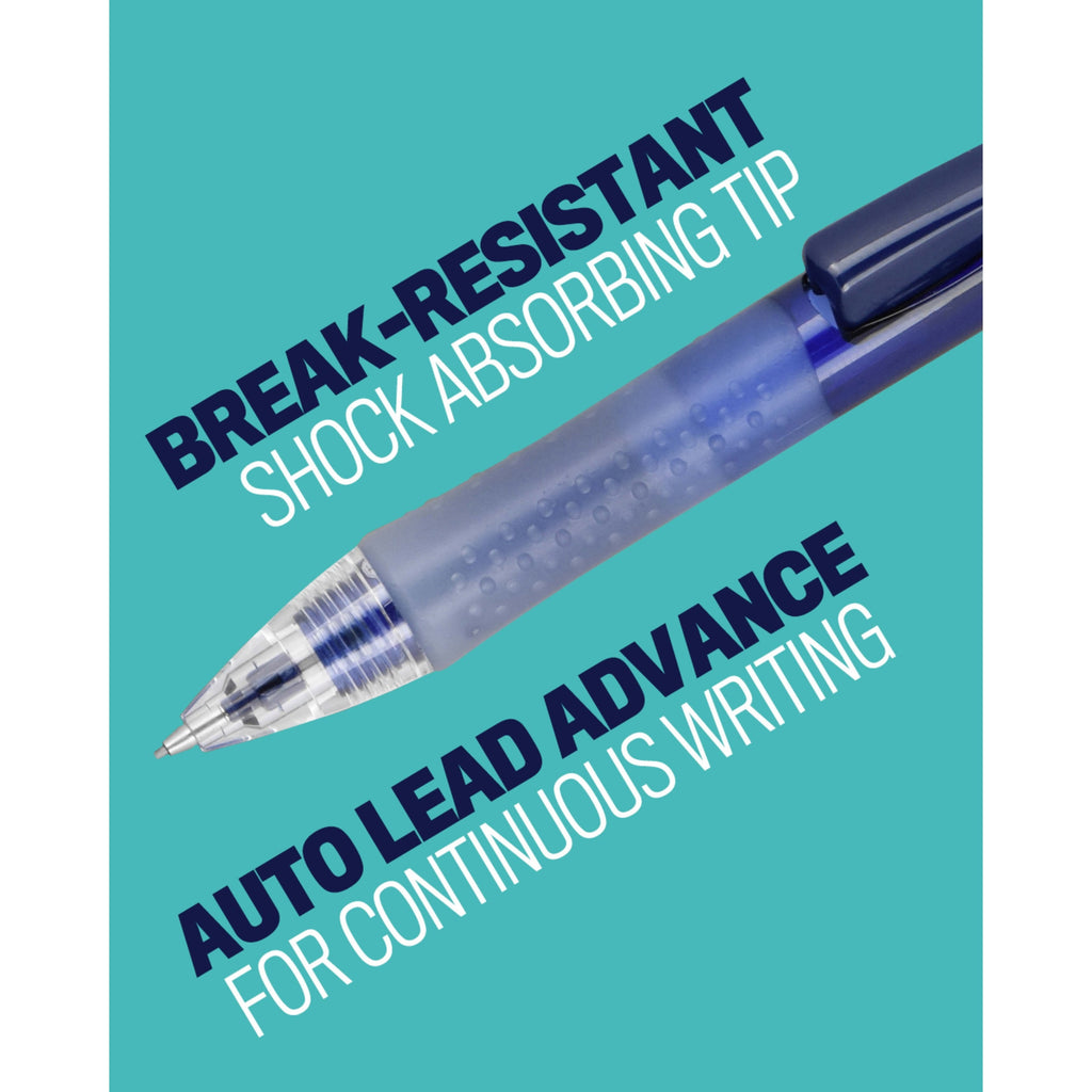 uni-ball CHROMA Mechanical Pencils HB, #2 Lead - 0.7 mm Lead Diameter - Red Lead - Light Blue, Red Barrel - 2 / Pack