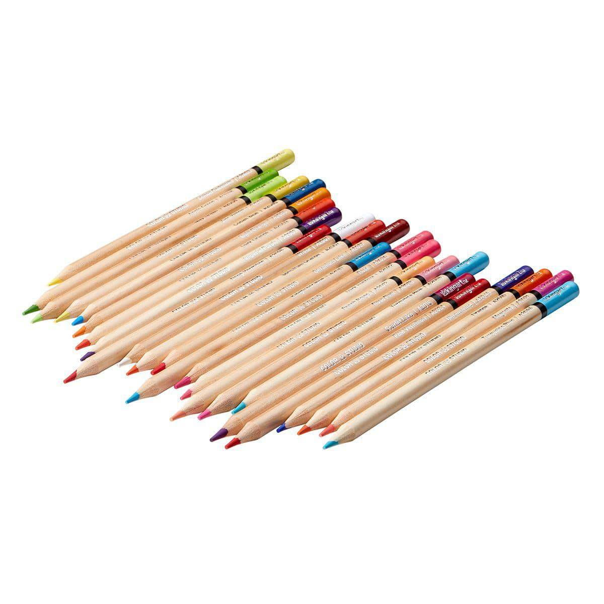 KINGART Soft Core Colored Pencils Set of 36 Unique Vibrant Colors