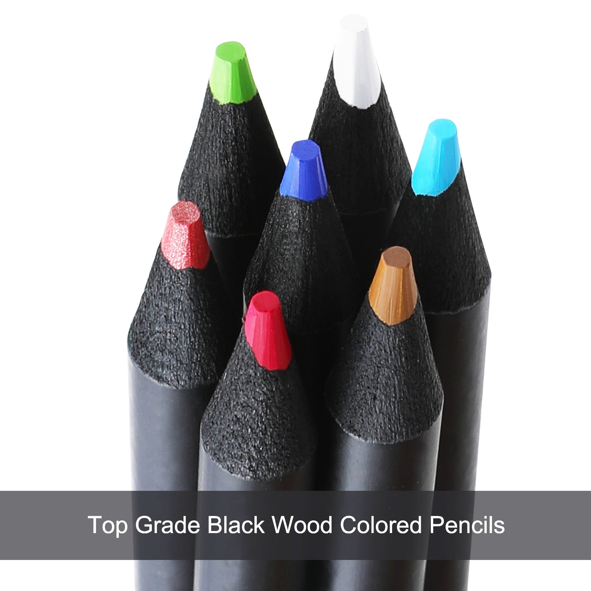 HIFORNY Premium Black Edition Colored Pencils for Adults Coloring – 72 Coloring Pencils with Smooth Pigments,Artists Soft Core,Drawing Pencils Art Supplies for Adults Beginners