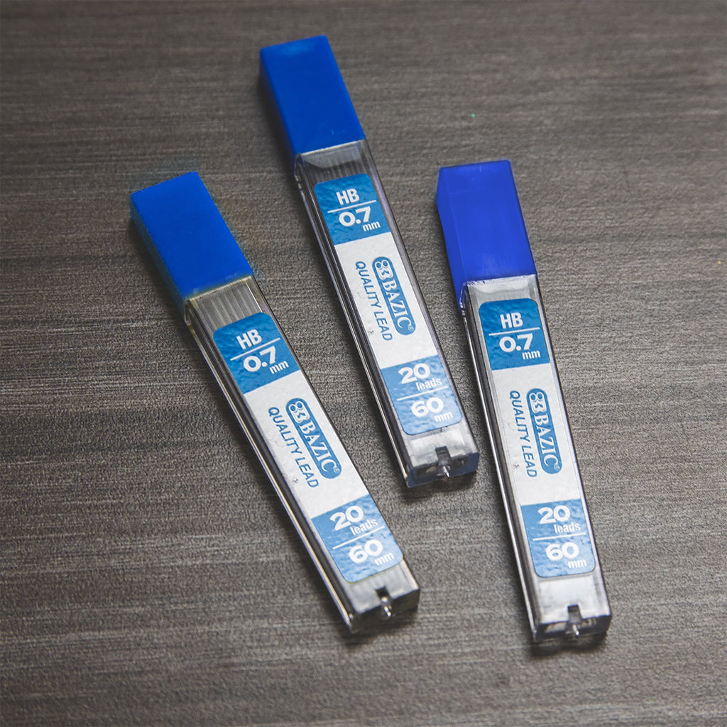 BAZIC Mechanical Pencil Lead Refills HB 0.7mm (160 Count/Pack), Pencil Lead Refill, 1-Pack
