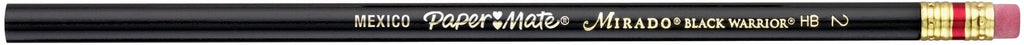 Paper Mate Mirado Black Warrior Pencils, Black, HB #2, 12 Count