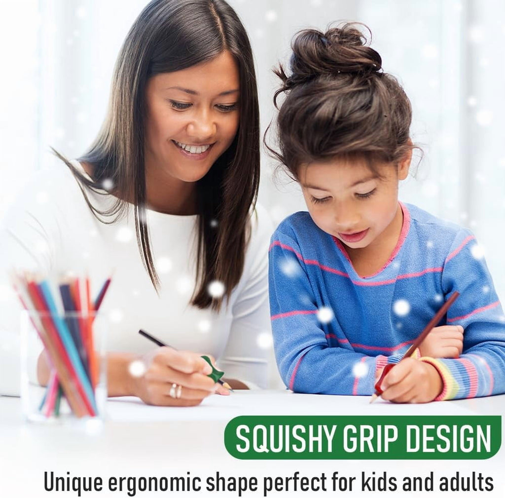 The Pencil Grip Original Pencil Grippers 6 Pcs, Improves Handwriting, Ergonomic Pen Holder for Righties & Lefties, Ideal for All Ages, Writing Tool with Finger Cushion