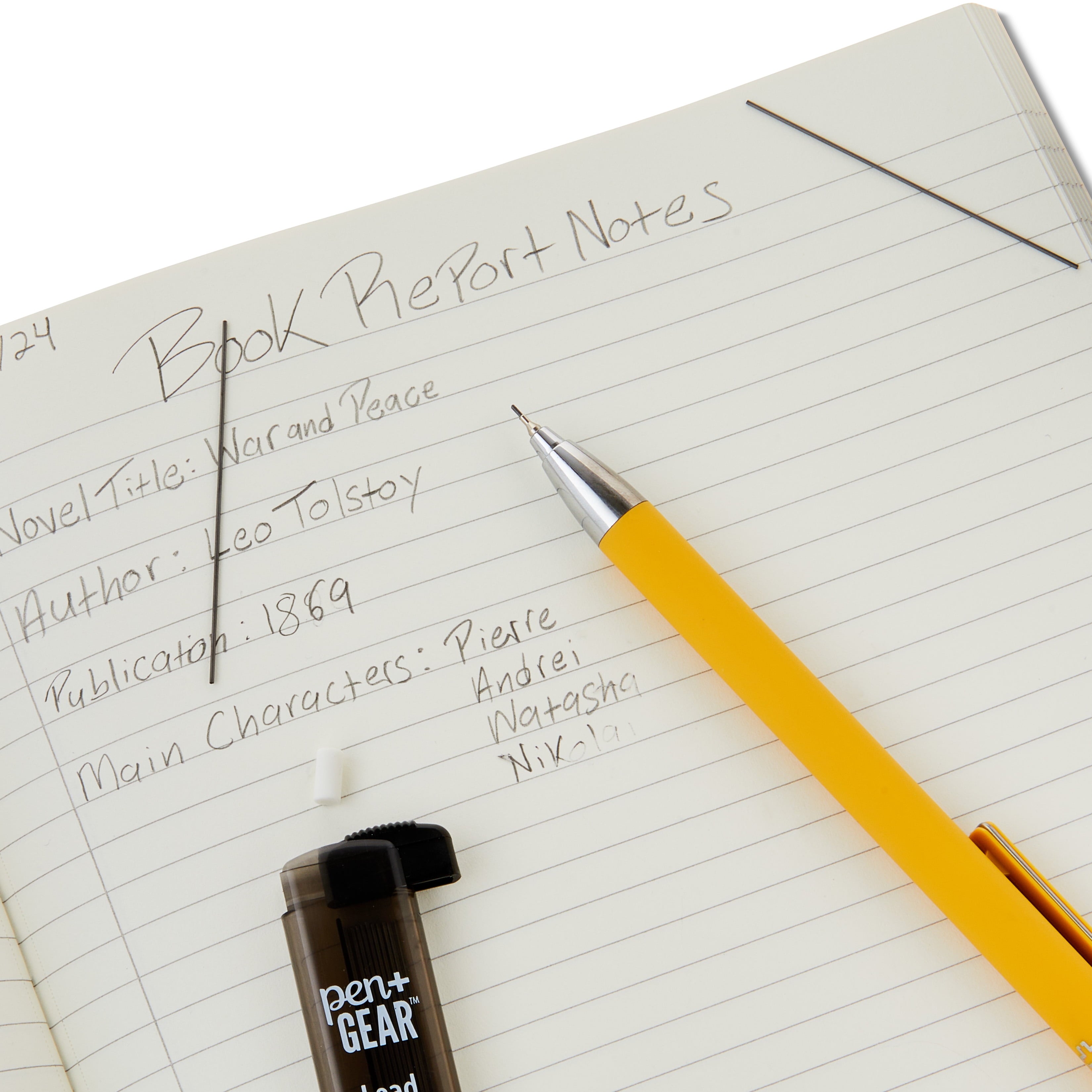 Pen+Gear Mechanical Pencil Kit, 0.7 mm, Yellow, 2 Count