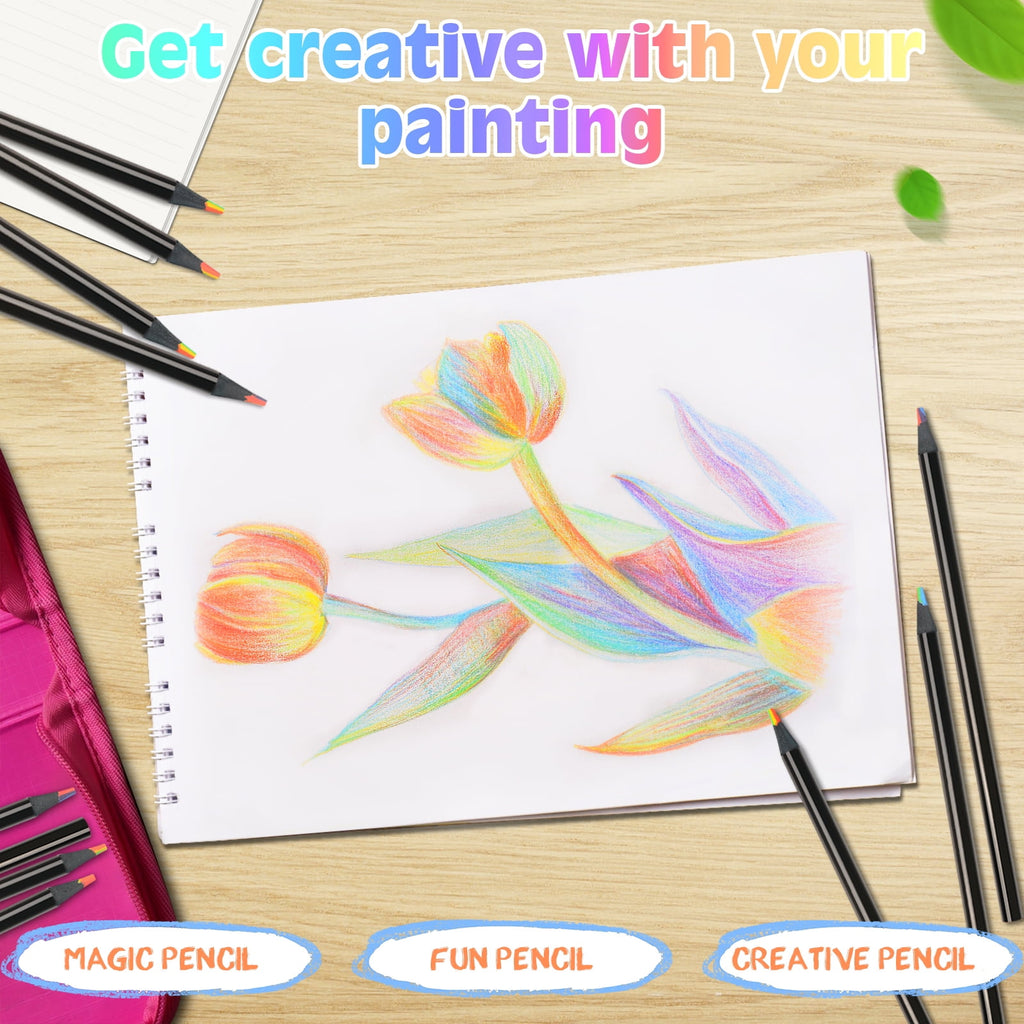 Nsxsu Rainbow Colored Pencils (12 Count)