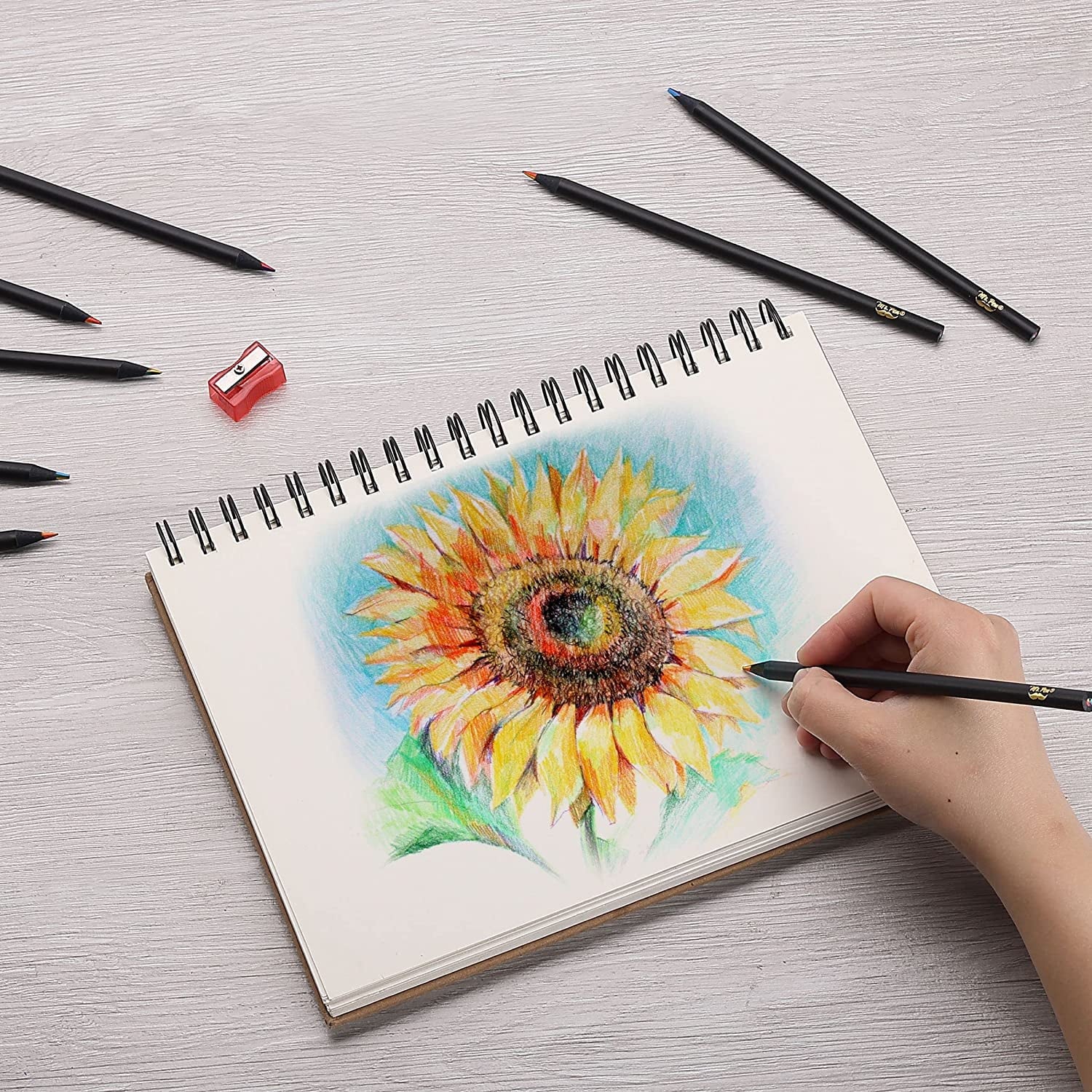 Mr. Pen- Rainbow Pencils, 12 Colors, 7 Color in 1 Rainbow Colored Pencil with Sharpener, Fun Pencils for Kids,