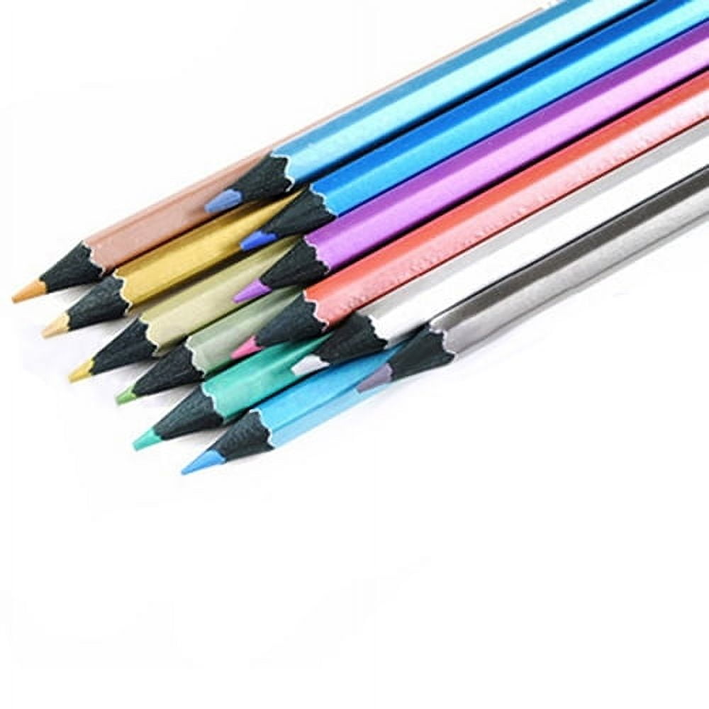 Opolski Metallic Non-Toxic Colored Drawing Pencils (12 Color)