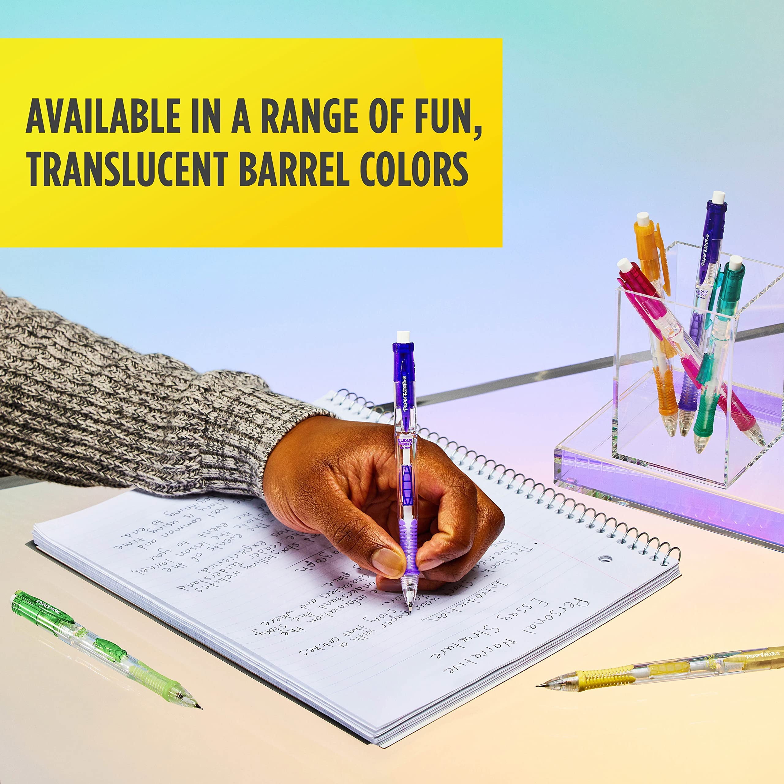 Paper Mate Clearpoint 0.7 mm Mechanical Pencils, Asstd Barrel, 6/PK (PAP2169674)