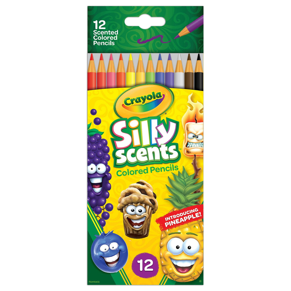 Crayola Pencil Set Silly Scents Colored Pencils Beginner Child, 12 Pieces