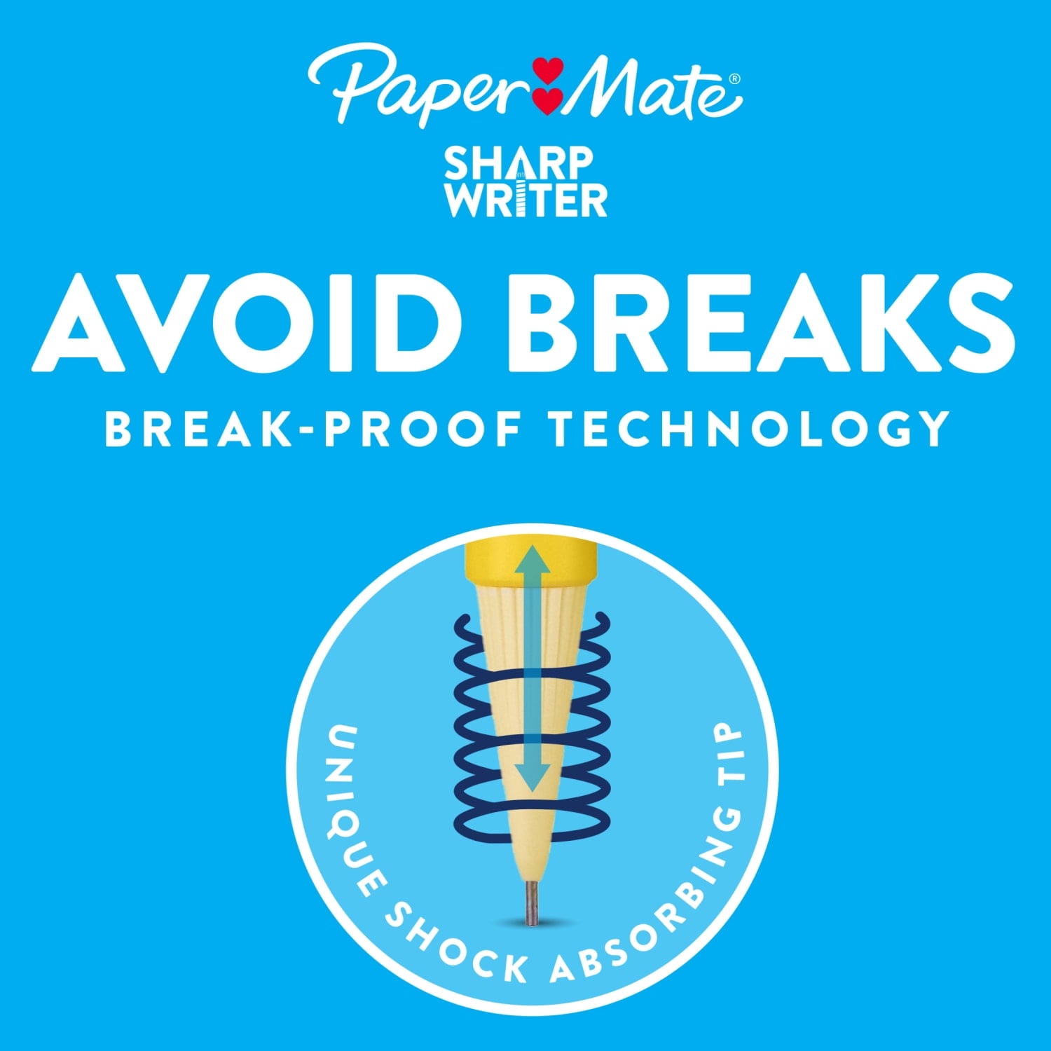 Paper Mate SharpWriter Mechanical Pencils, 0.7 mm, HB #2, Yellow, 36 Count