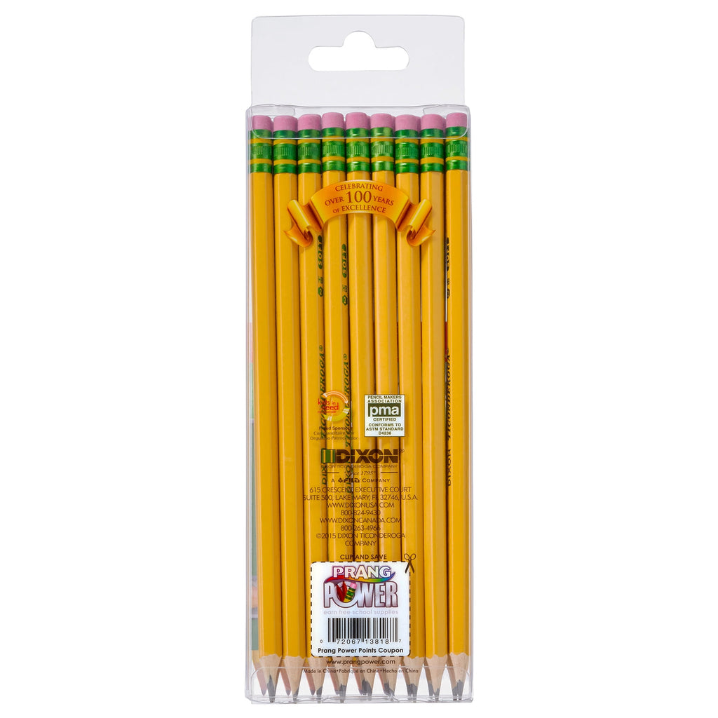 Ticonderoga Classic Yellow No 2 Pencils, Pre Sharpened Pencil, 18 Ct