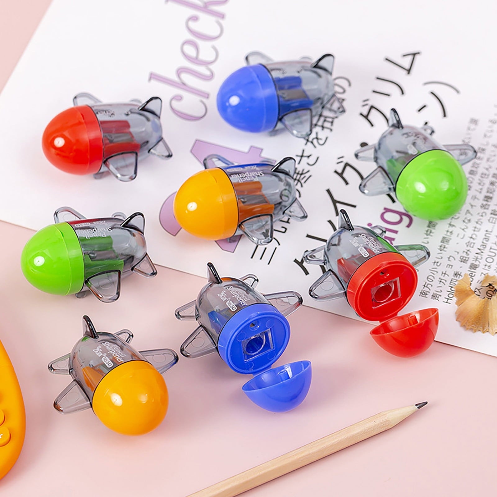 TOPRenddon Pencil Sharpeners, Creative Cute Toys, Portable Pencil Sharpener for Travel Office and Art Room