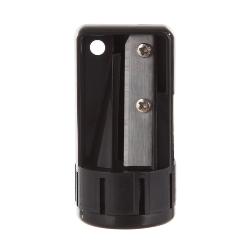 (4 pack) Hyper Tough Manual Pencil Sharpener for Carpenter Pencils with 1 Key Chain Hole, Black TR50133B