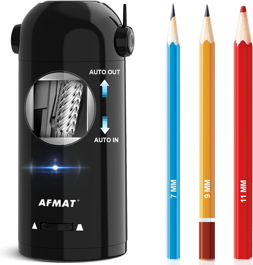 AFMAT Electric Pencil Sharpener Rechargeable Hands-Free Purple