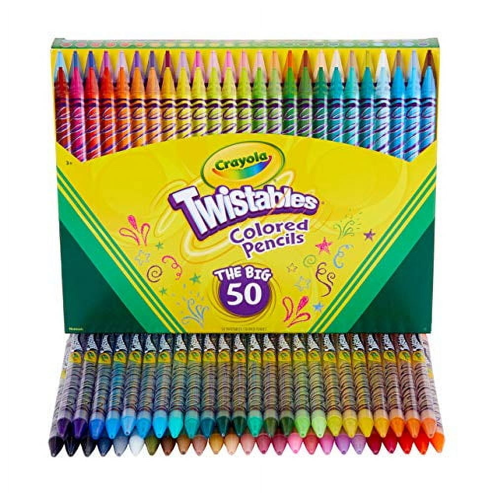 Crayola Twistables Colored Pencil Set for Kids, 50 Count