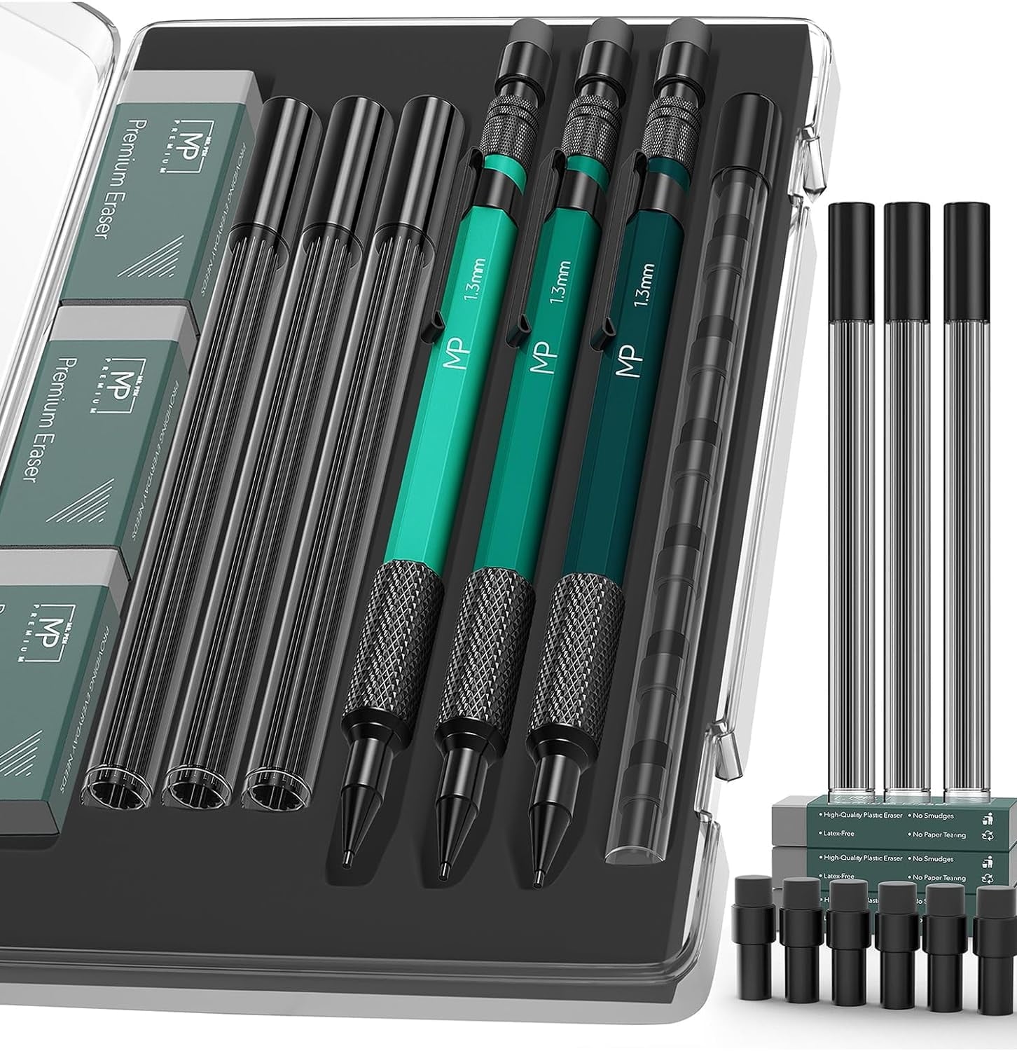 Mr. Pen- Metal Mechanical Pencils Set with Lead and Eraser Refills