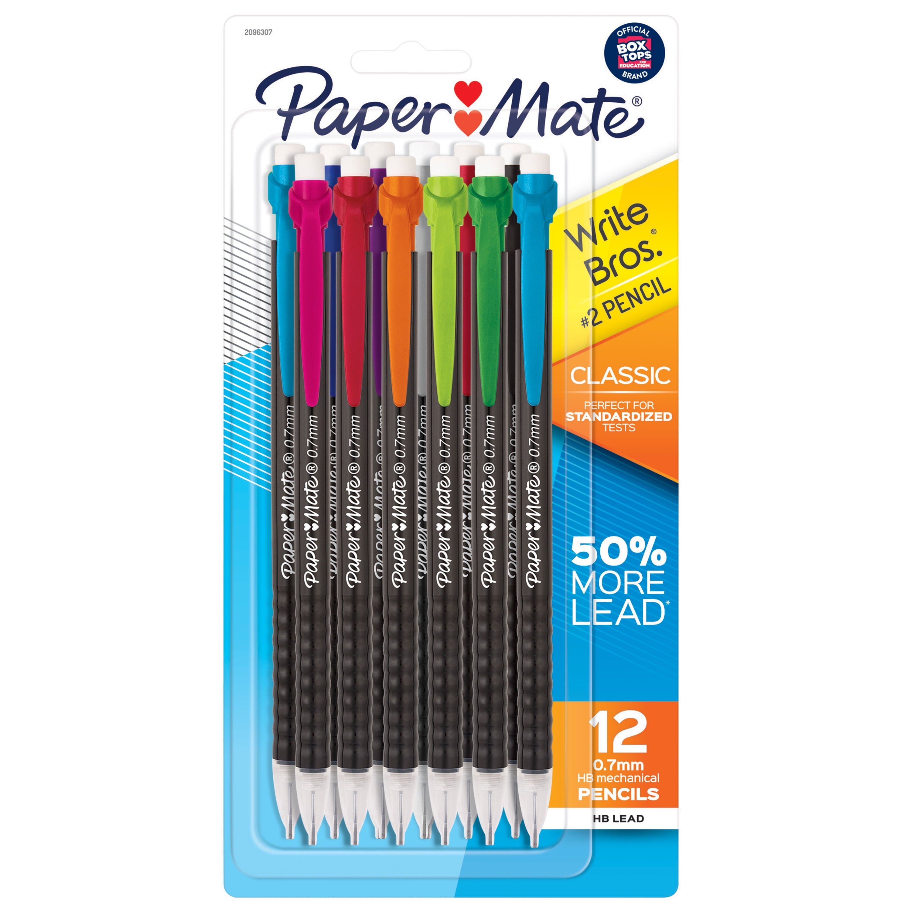 Paper Mate Mechanical Pencils, Write Bros. Classic #2 Pencil, 0.7mm, 12 Count