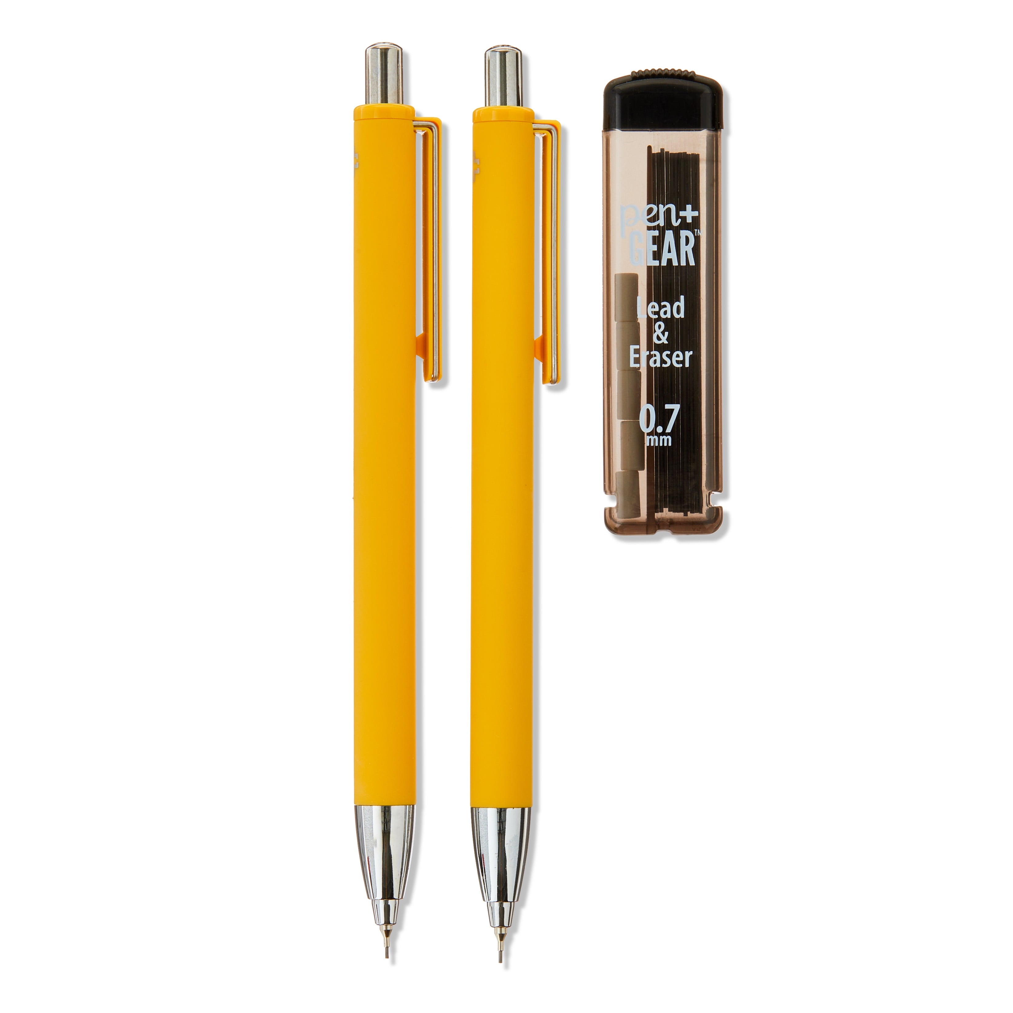 Pen+Gear Mechanical Pencil Kit, 0.7 mm, Yellow, 2 Count