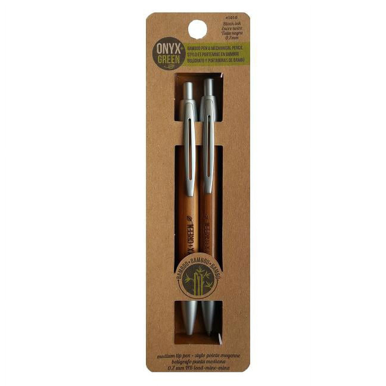 Pen/Mechanical Pencil Set, Bamboo, 1mm Blk Inck/.5mm Lead (Other)