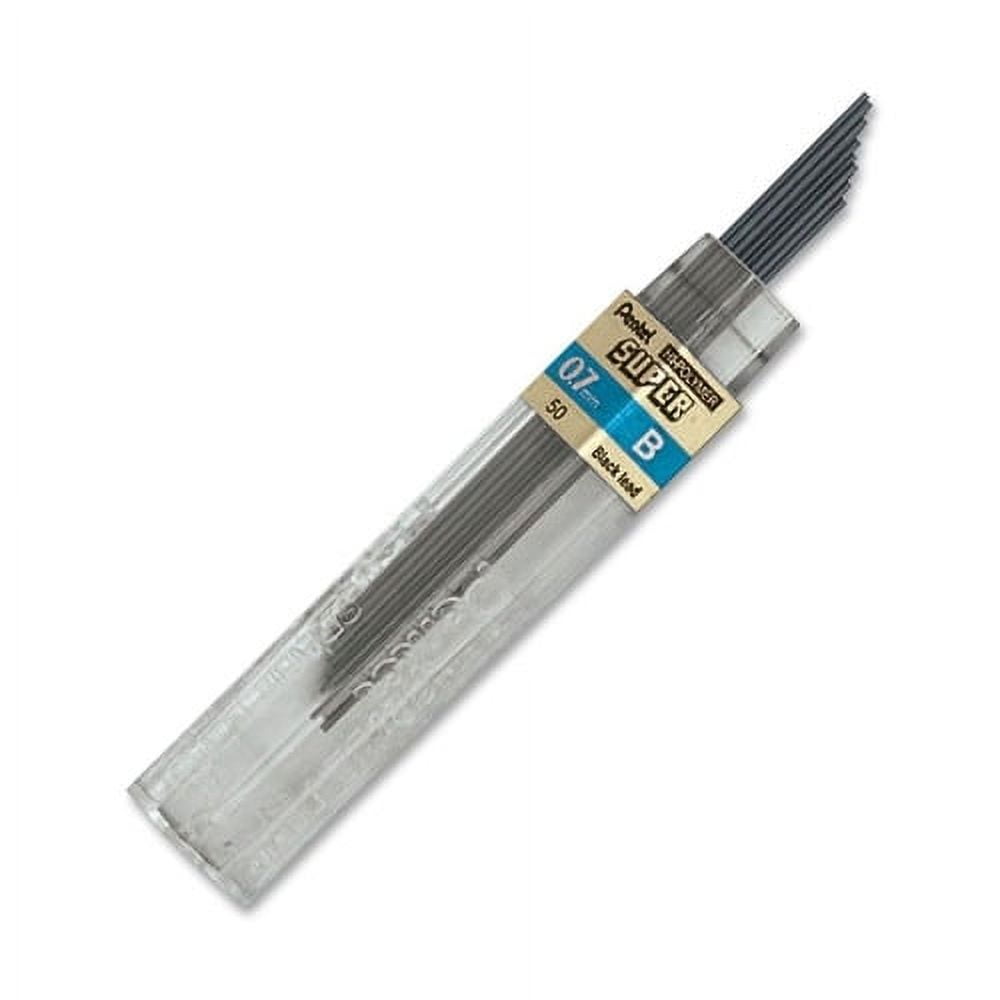 Pentel Super Hi-Polymer Leads, .7mm, H, 12/Pkg.