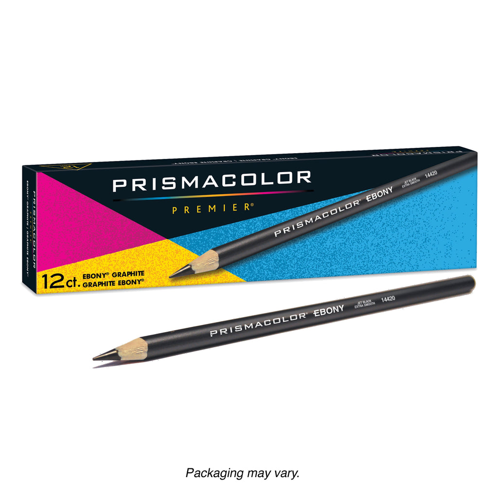 Prismacolor, SAN14420, Ebony Sketching Pencil, 1 Dozen, Matte Black Barrel
