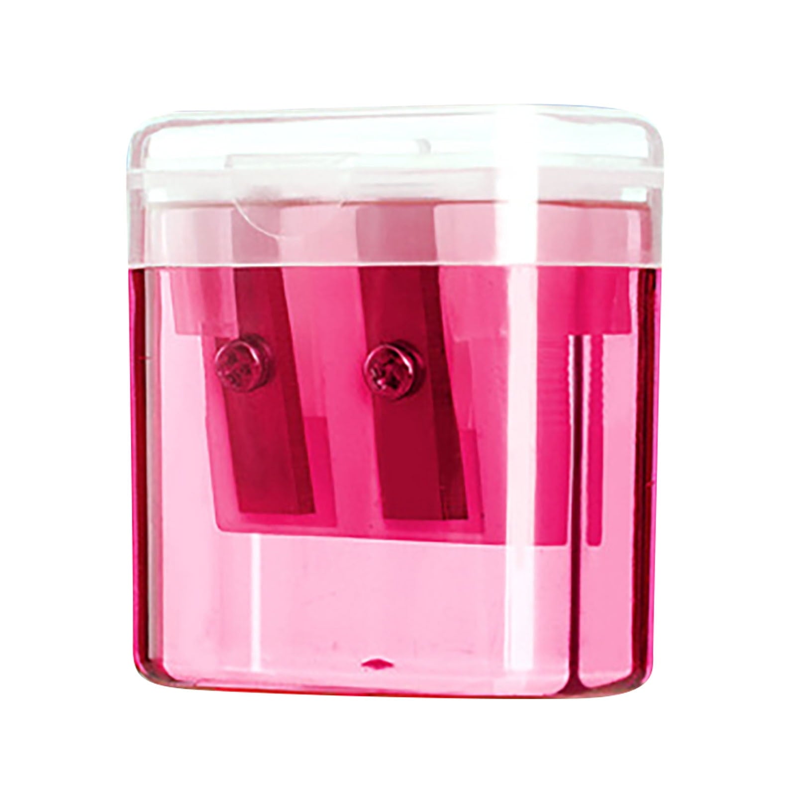 Yhmxh Double Hole Handheld Pencil Sharpeners with Lid, Dual Hole Manual Little Sharpener for Office, Portable Pencil Sharpener Graphite Pastel Colouring Lip Liners Eye Brow Pencils