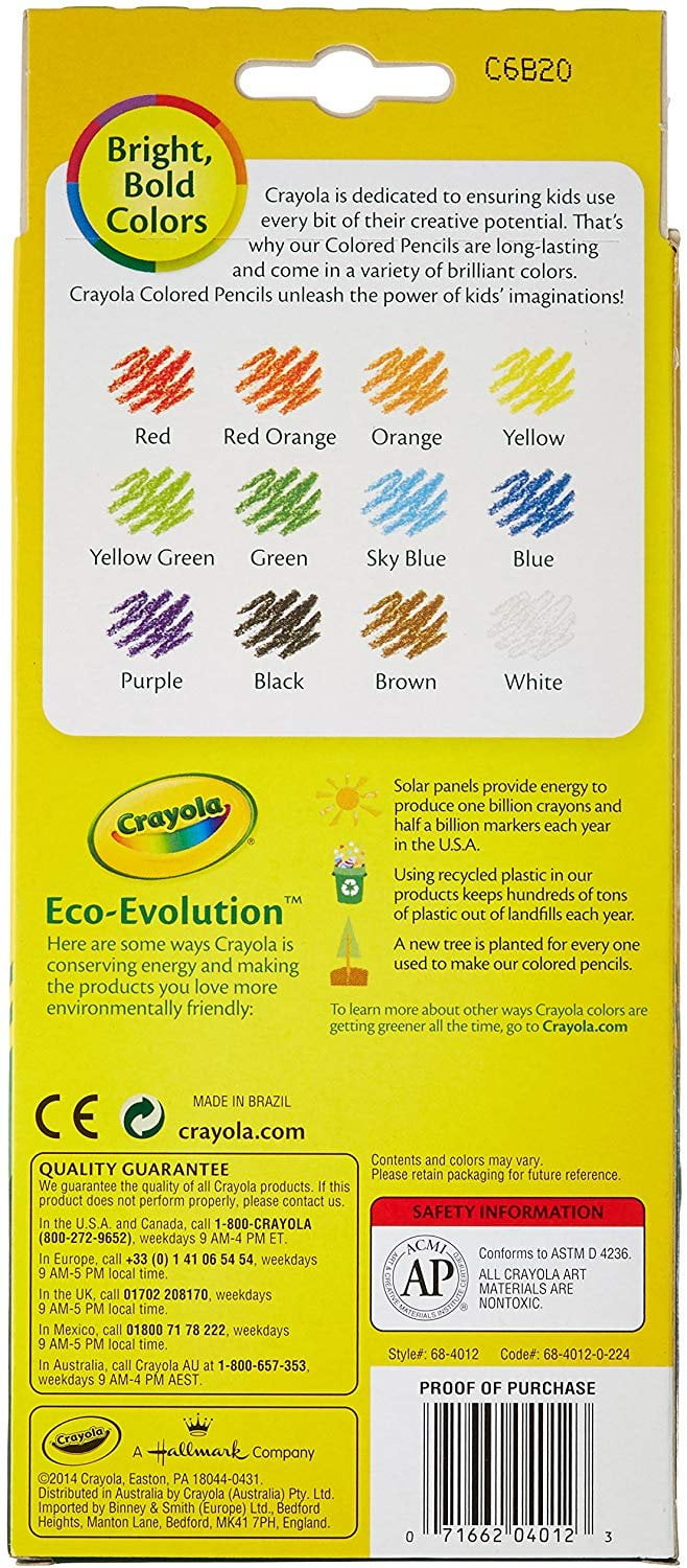 Crayola Colored Pencils, 12 Color (Set of 3)