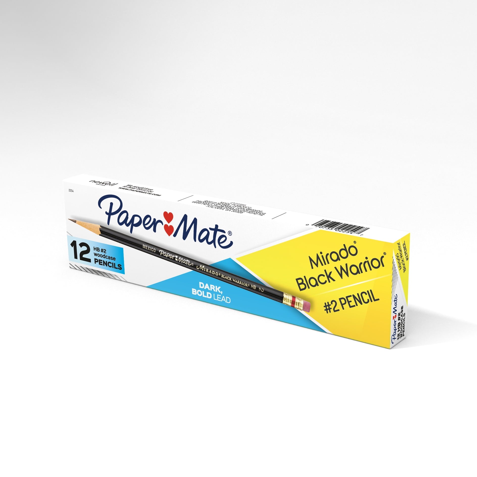 Paper Mate Mirado Black Warrior Pencils, Black, HB #2, 12 Count