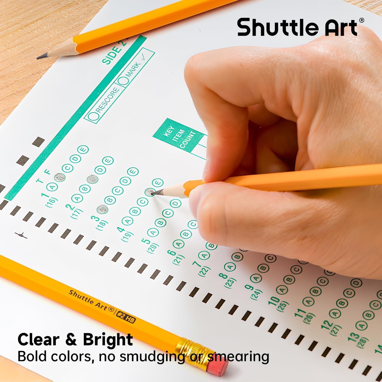 Wood-Cased #2 HB Pencils, Shuttle Art 350 Pack Sharpened Yellow Pencils with Erasers, Bulk Pack Graphite Pencils for Writhing, Drawing and Sketching