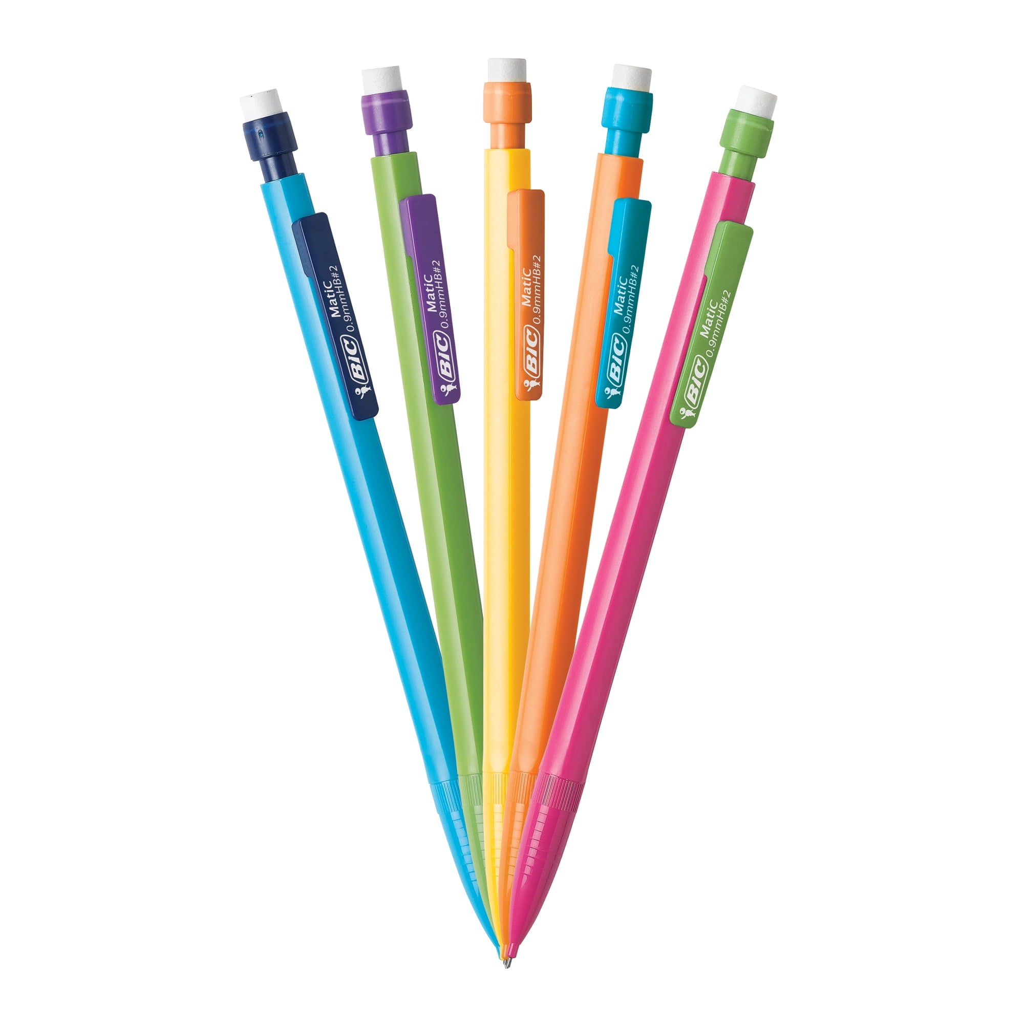 BIC #2 Mechanical Pencil Bulk Variety Pack, (0.5mm, 0.7mm, 0.9mm), Assorted Colors, 60 Pack