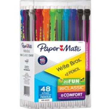 Paper Mate Mechanical Pencils, Write Bros. Classic #2 Pencil, Great for Standardized Testing, 0.7mm, 24 Count