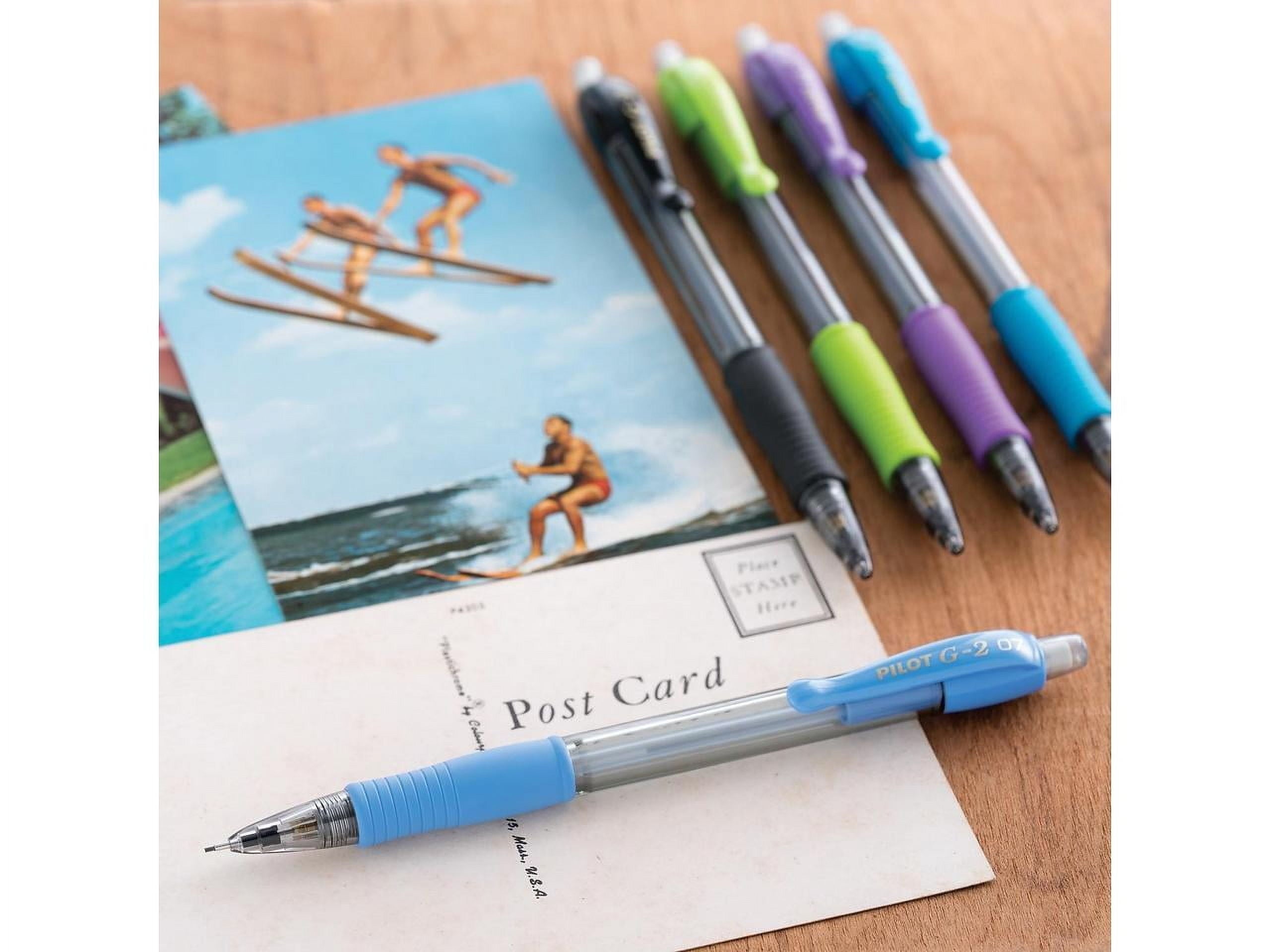 G2 Mechanical Pencil 0.7 mm, HB 2.5, Black Lead, Assorted Barrel Colors, 5 Count