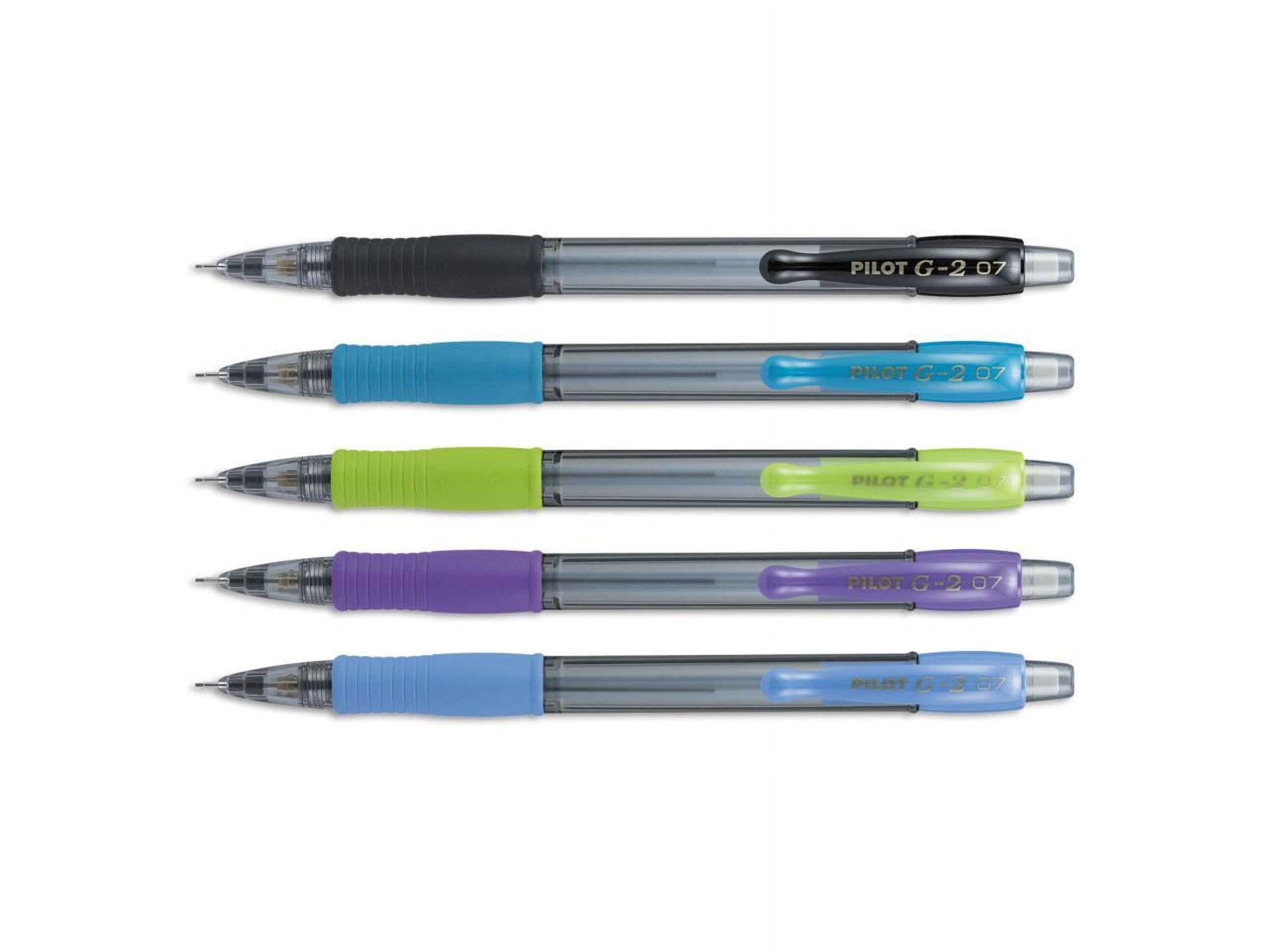 G2 Mechanical Pencil 0.7 mm, HB 2.5, Black Lead, Assorted Barrel Colors, 5 Count