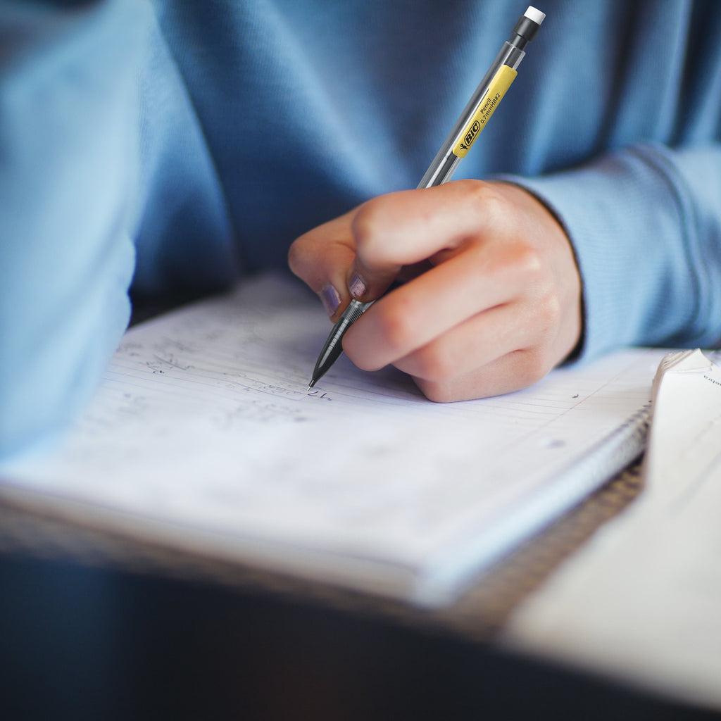 BIC Xtra-Smooth Mechanical Pencils with Erasers, Medium Point (0.7mm), 12-Count Pack, Bulk Mechanical Pencils for School or Office Supplies