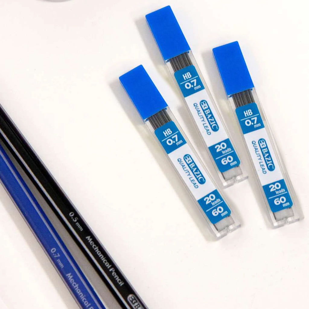 BAZIC Mechanical Pencil Lead Refills HB 0.7mm (160 Count/Pack), Pencil Lead Refill, 1-Pack