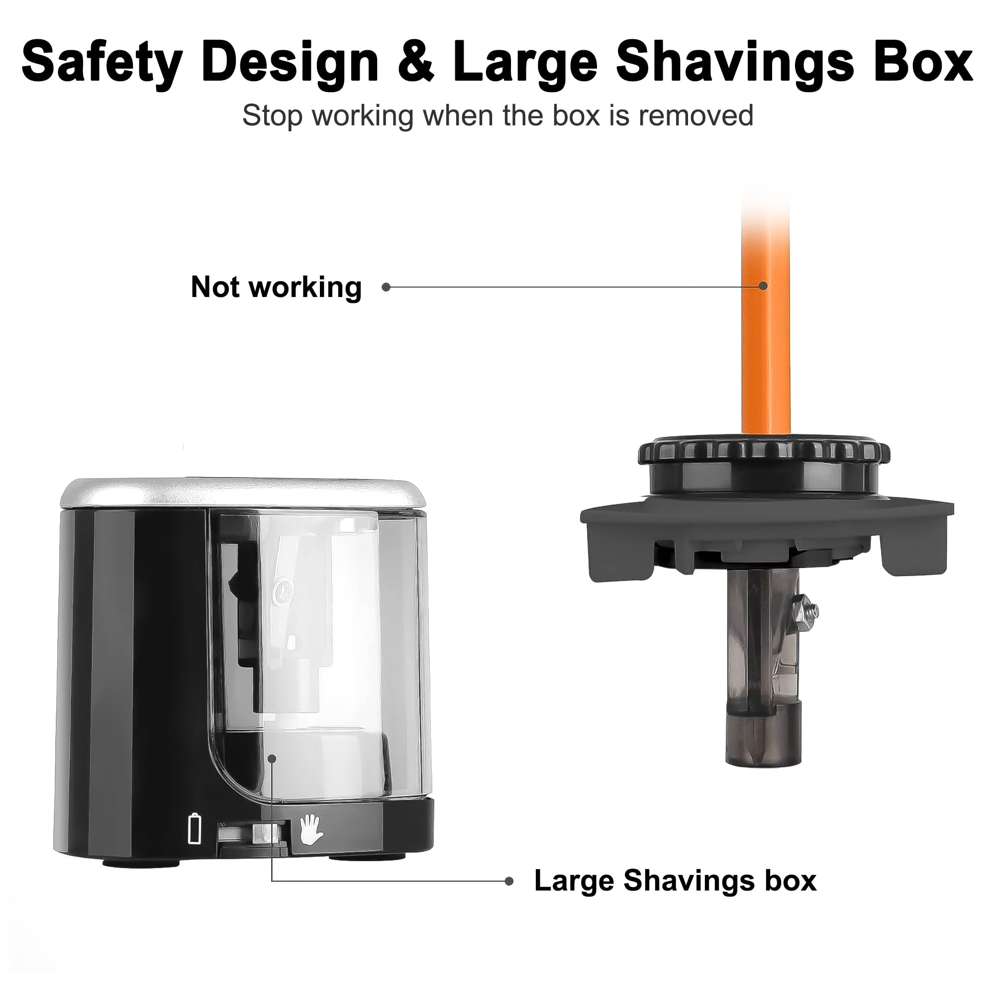 EEEkit Handheld Automatic Battery Operated Electric Pencil Sharpeners, Black