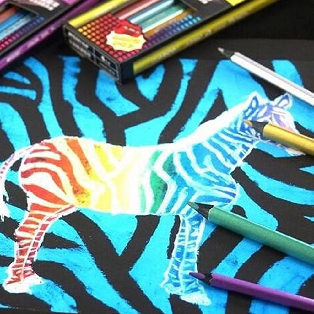 Opolski Metallic Non-Toxic Colored Drawing Pencils (12 Color)