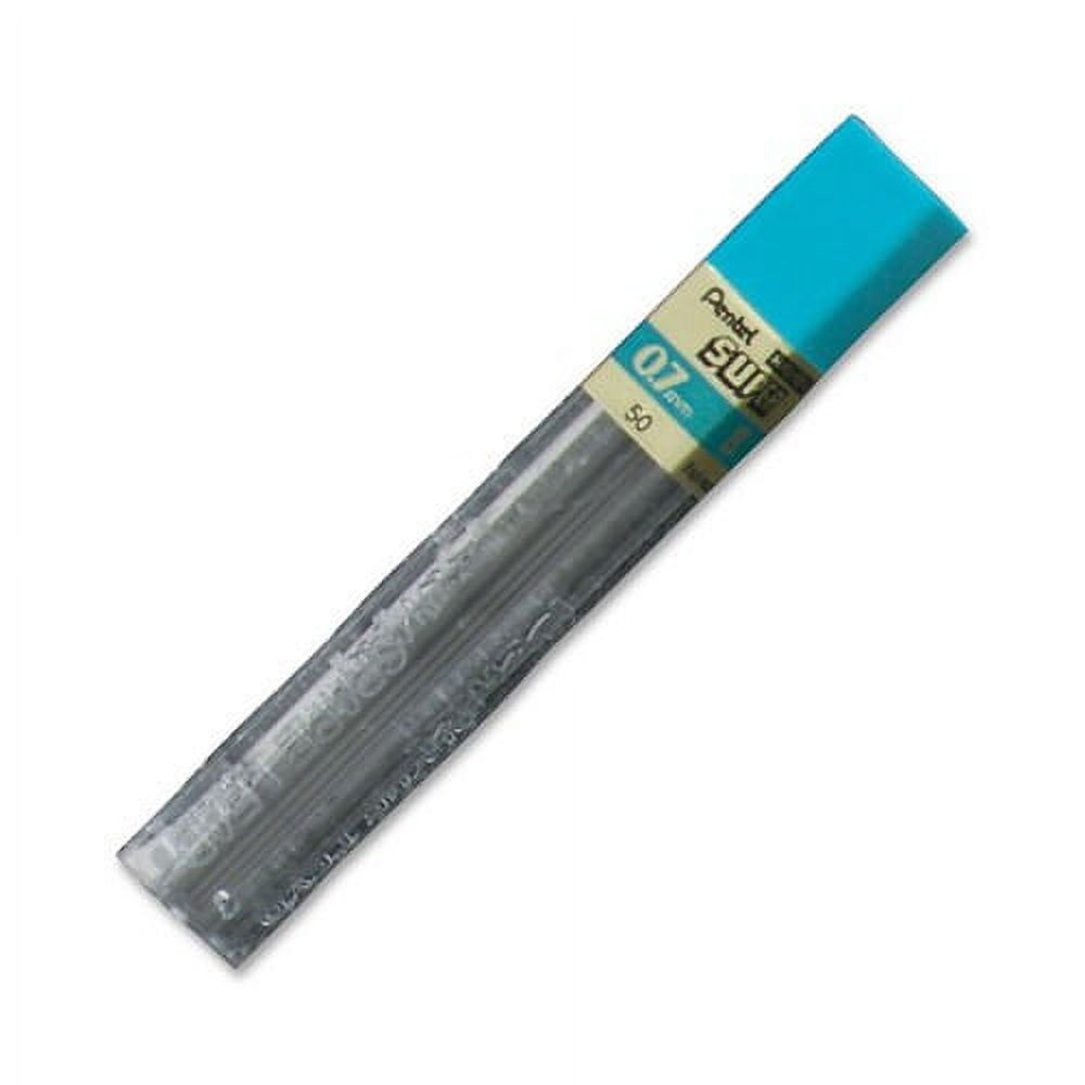 Pentel Super Hi-Polymer Leads, .7mm, H, 12/Pkg.