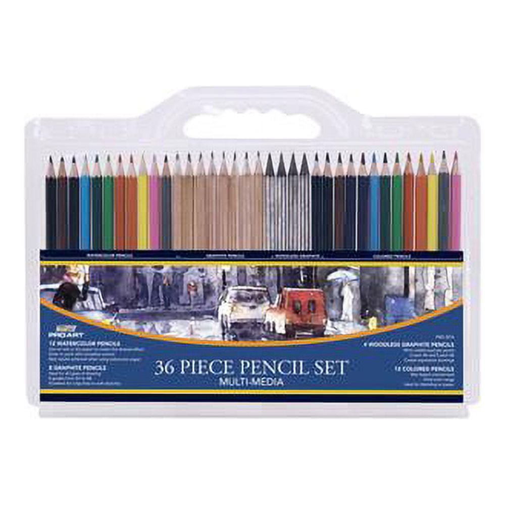 Pro Art Multi Media Drawing Pencil Set 36pc