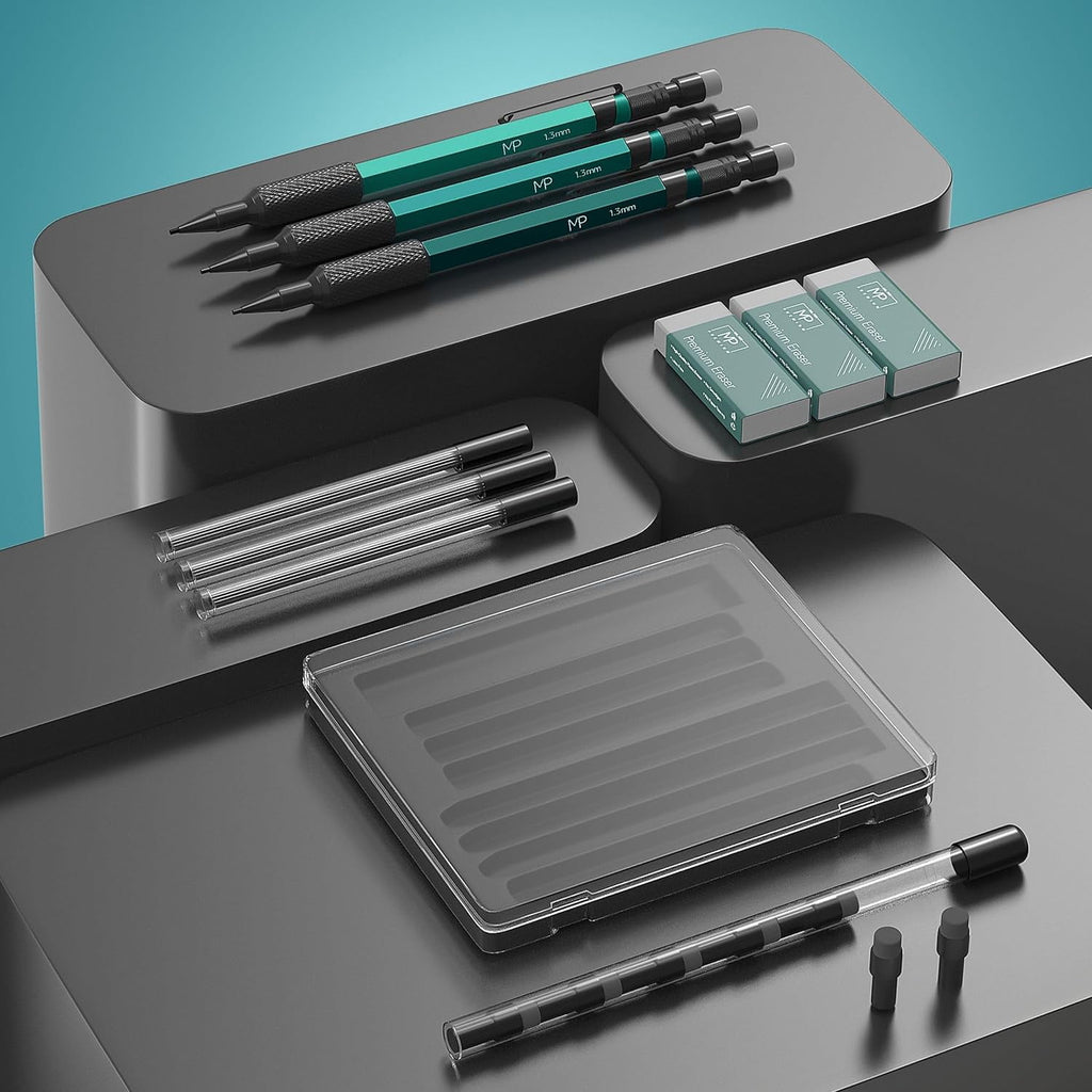 Mr. Pen- Metal Mechanical Pencils Set with Lead and Eraser Refills