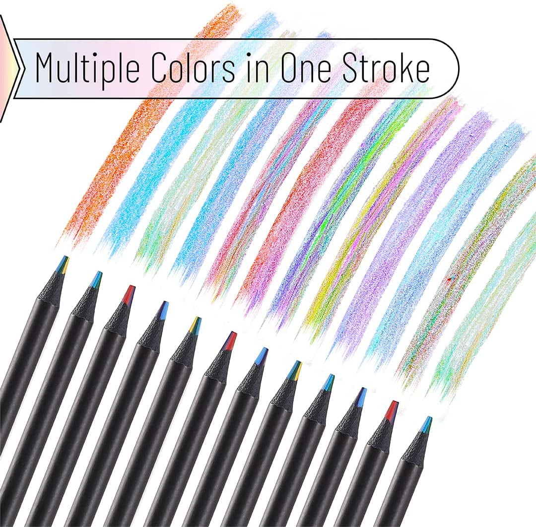 Mr. Pen- Rainbow Pencils, 12 Colors, 7 Color in 1 Rainbow Colored Pencil with Sharpener, Fun Pencils for Kids,