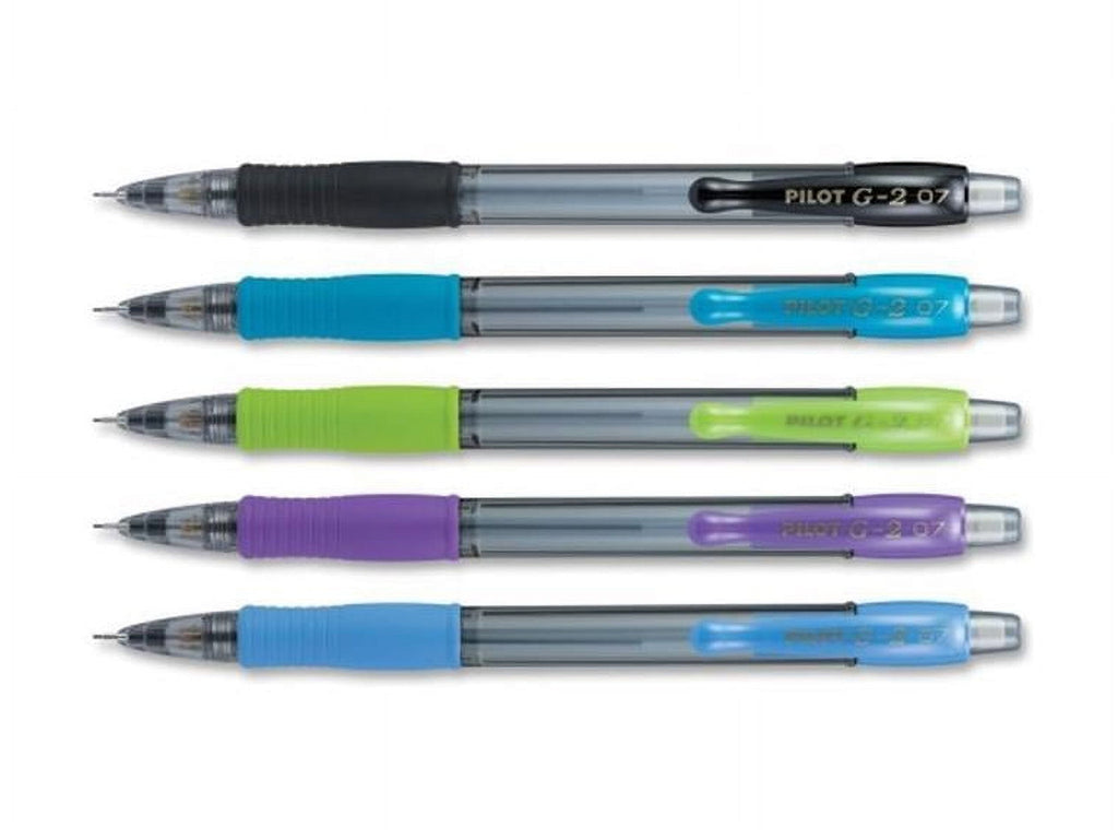 G2 Mechanical Pencil 0.7 mm, HB 2.5, Black Lead, Assorted Barrel Colors, 5 Count