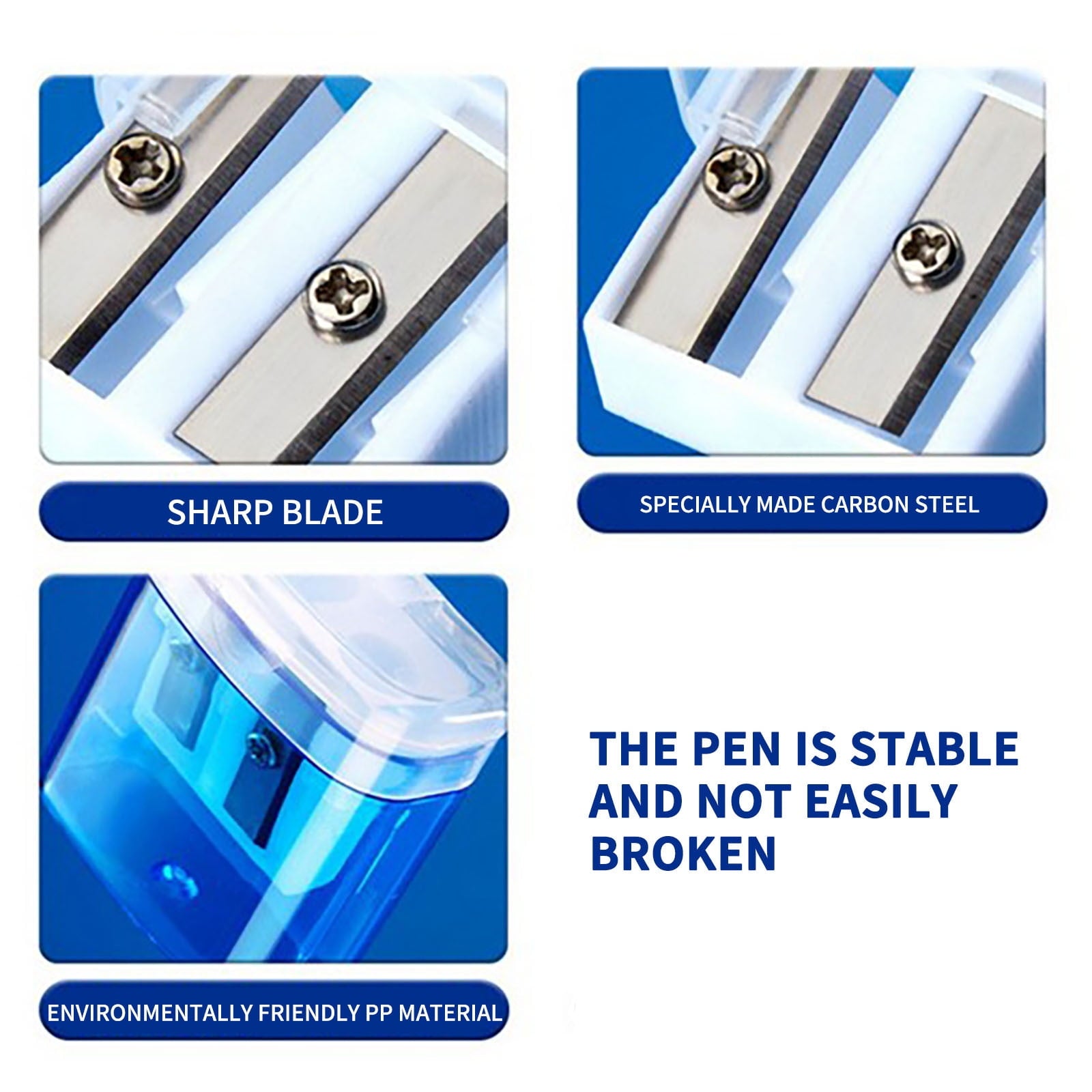 Yhmxh Double Hole Handheld Pencil Sharpeners with Lid, Dual Hole Manual Little Sharpener for Office, Portable Pencil Sharpener Graphite Pastel Colouring Lip Liners Eye Brow Pencils