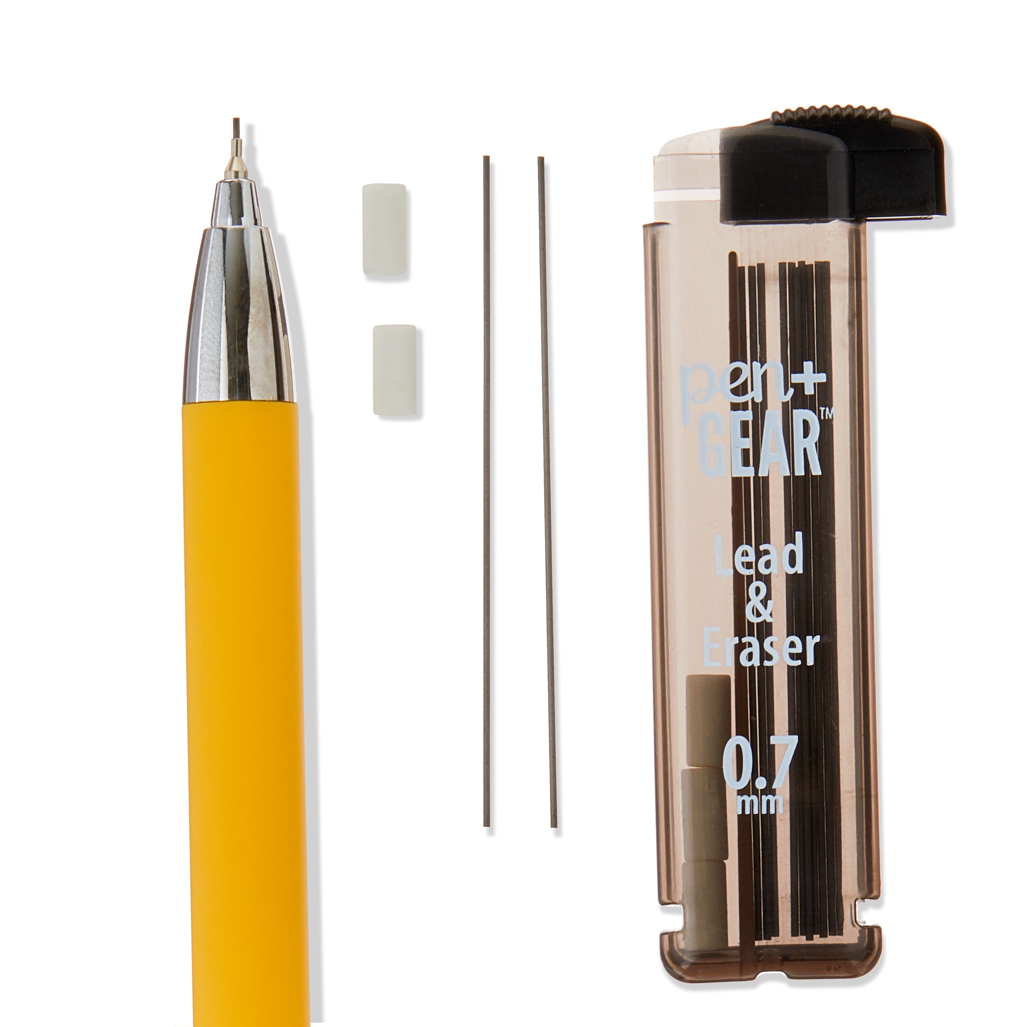 Pen+Gear Mechanical Pencil Kit, 0.7 mm, Yellow, 2 Count