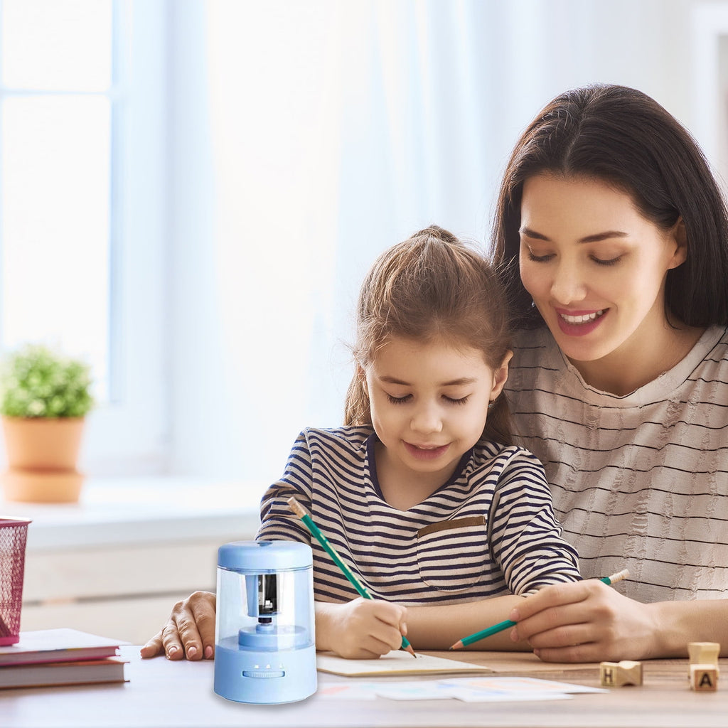 WNFJR Electric Pencil Sharpener Automatic USB Charging & Battery Operated Pencil Sharpener Tungsten Steel Bladed Pencil Sharpener Pressure-Activated Electric Pencil Sharpener