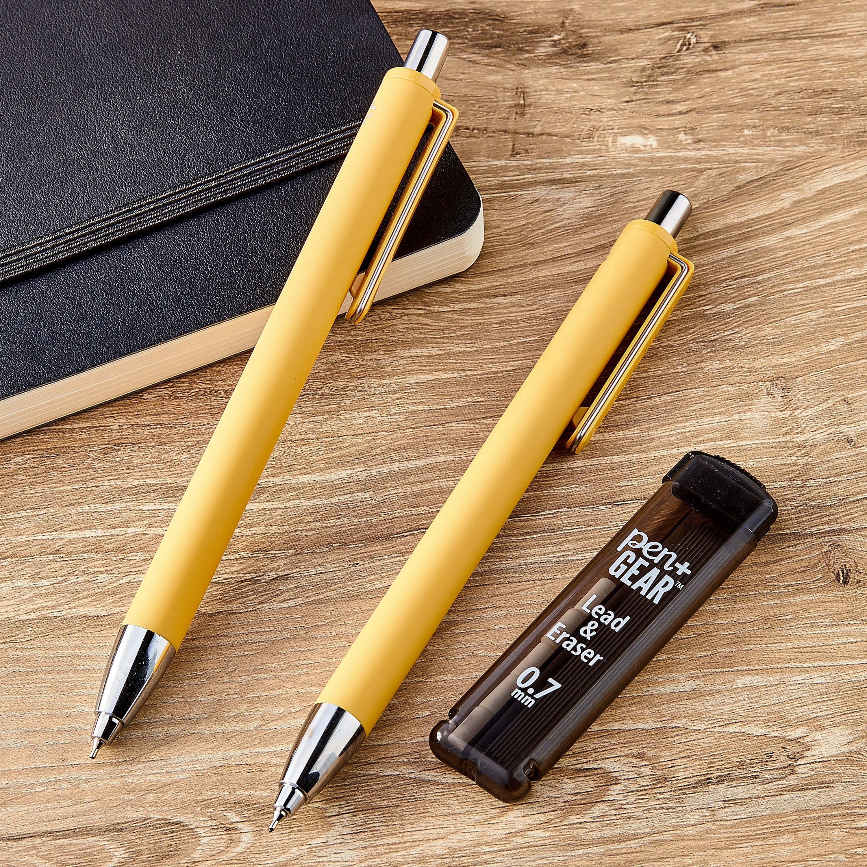 Pen+Gear Mechanical Pencil Kit, 0.7 mm, Yellow, 2 Count